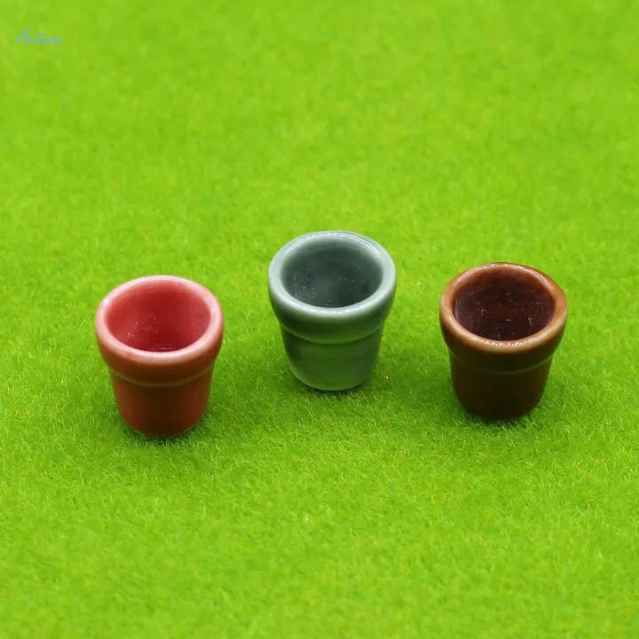 3%20Piece%20Porcelain%20Miniature%20Flower%20Pot%20Toy%20For%201%20/%2012%20-%20Image%202