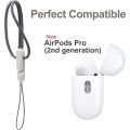 New_Apple AirPods Pro 2rd generation Active Noise Cancellation Earphone Wireless Bluetooth 5.0 Headphone IPX4 Transpare with_popup on_iPhone (no buzzer and volume control). 