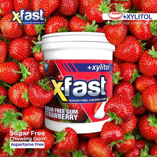 Xylitol X-Fast Sugar Free Gum Imported Xfast Bubble Gum Tropical Fruits ...