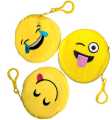 Purse Round Soft  Emoji Face Coin Pouch- PACK OF 1. 