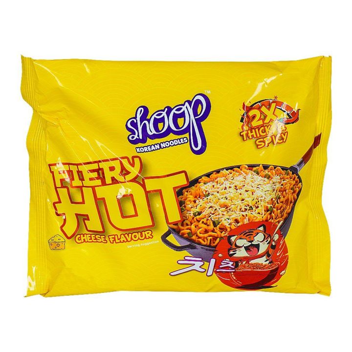 Shoop Korean Noodles Fiery Hot Cheese Flavour 140g