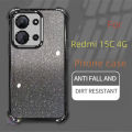 【Skimpy】For Redmi 15C 4G Phone Case Transparent Lens Protector Durable Lightweight Non-slip Glitter Protective Case. 