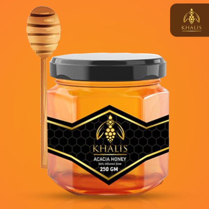 Khails Robina Honey || 500 Grams|| Wild Robinia Flowers (Black Locust Trees)  || Its Khalis || Light Gold || Anti Bacterial || Anti Inflammation || Promotes Hair Growth || Weight Loss || Prevents Cancer || Heal Wounds