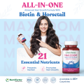 Nutrifactor Maxzoom - Hair Growth & Repair Supplement | Biotin, Zinc & Collagen Tablets for Strong, Thick, Shiny Hair, Glowing Skin & Healthy Nails | 60 Tablet. 