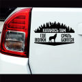 CS-1209# I ride where the wolves funny car sticker vinyl decal white/black for auto car stickers styling on bumper window. 