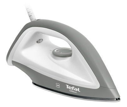 Tefal Classical Dry Iron, 1200 Watts, White, Precise Non-Stick & Scratch Resistant Aluminum Soleplate , Power indicator Lamp, Durable Light Weight Iron, Easy To Use, Removes Stubborn Creases Quickly Easily, 3 Pin Plug, |