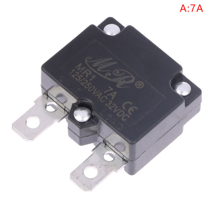 7A 10A 15A Automatic Reset Relay Fuse Therma Switch Circuit Breaker Current Overload Protector Kids Electric Car Accessories Creek