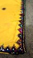 Sindhi/ balochi embroidered large size original karhai handmade yellow chadar for ladies. 