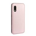 (Ready Stock)For Samsung Galaxy XCover Pro Carbon Fiber Texture Magnetic Horizontal Flip TPU + PC + PU Leather Case with Rope & Card Slot(Brown). 