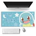 Pokemon Mouse Pads Pikachu Squirtle Large Anime Mousepad Gamer Cute Kawaii Gaming Mouse Pad Big Fashion Laptop Notebook Desk Mat. 