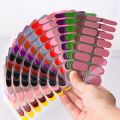 Transparent Color Semi-Cured Gel Nail Wraps Simple Adhesive Waterproof Long Lasting Gel Nail Stickers Harden In UV Lamp Need. 