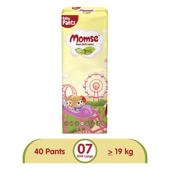 Momse Jumbo Pants - XXXL Size 7 - 40 Pcs - 19kg Plus