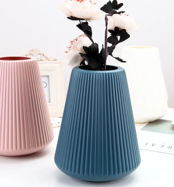 Pack%20of%202%20Flower%20Vase%20Decoration%20Home%20Plastic%20Vase%20Flower%20Pots%20Bottle%20Neck%20diamond%20pattern%20-%20Image%203