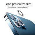 iPhone 11 12 Pro Max Bling Glitter Camera Lens Protector Metal Ring + Tempered Glass. 