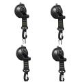 4 PCS 360° Rotating Camping Suction Hooks Car Suction Cups Anchor With D Ring For Awning-Green. 