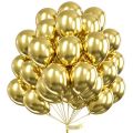 40 Golden and Black Metallic Balloons Pack For Birthday , Anniversary & Party Decoration - Chrome Balloons For Room Decoration. 