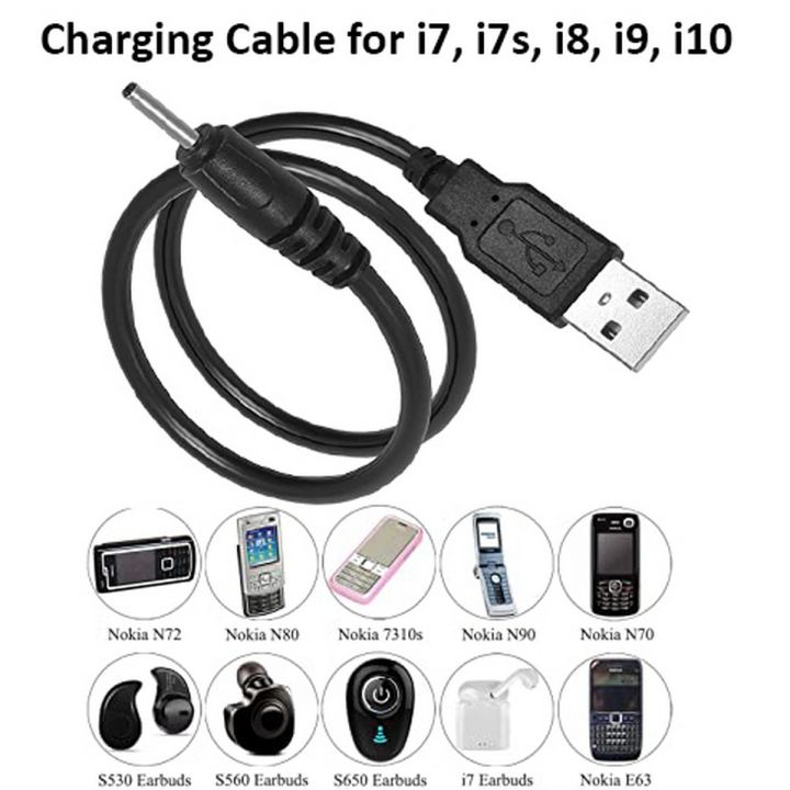 Charging Cable for  i7, i7s, i8, i9, i10 Mini S530 Smallest Invisible Wireless Bluetooth Earbuds Earphones Headphones Headset and Bluetooth Shower Speaker