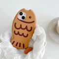 Cute Cartoon Animal 3D Taiyaki Fish Phone Case For iphone 15 14 13 12 11 Shockproof Bumper Soft bubble Phone Cover kids. 