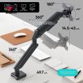 Adjustable Xtrike Me HT-20 LED LCD Single Monitor Arm Stand Desk Mount with Tilt Swivel & Rotation Durable Metal Perfect for Gaming Office Home Studio Workstation. 