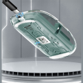 Transparent Gaming Mouse Bluetooth Wireless Mouse with RGB Light Rechargeable Mouse for PC Gamer Accessories,A. 