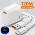 [Original] 120W USB Turbo Charger For Xiaomi 13 12T Pro Redmi Note 12 - Supervooc And *Points Showing* Adapter With Fast Charging Cable. 