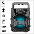 KTS 1057 Portable Bluetooth Speaker - RGB Lighting Portable Wireless Speaker for Mobile Rechargeable Speaker with FM Radio USB SD Memory Card Mp3 Player Supported Mini Wireless Bluetooth Speaker. 