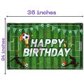 Football Banner - 36 Inch By 24 Inch - Birthday Banner - Football Themed Party - Green - Boys - Pack Of 1. 