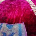 Velvet Prayer Mats, Prayer Rug & Prayer Carpet | Red Color Soft Masjid Carpet Saf Matt | Quilted Jai Namaz Dari Saff Chatai | Islamic Muslim Salah Mat | Muslim Pray Rug Namaz Sajadah Mat | Masjid Carpet Saaf. 