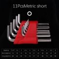5/8/11 Pcs Multi Tool Double-End Allen Wrench Metric Short Arm Allen Key Set Inch Imperial Hexagon Spanner Wrenches Set. 