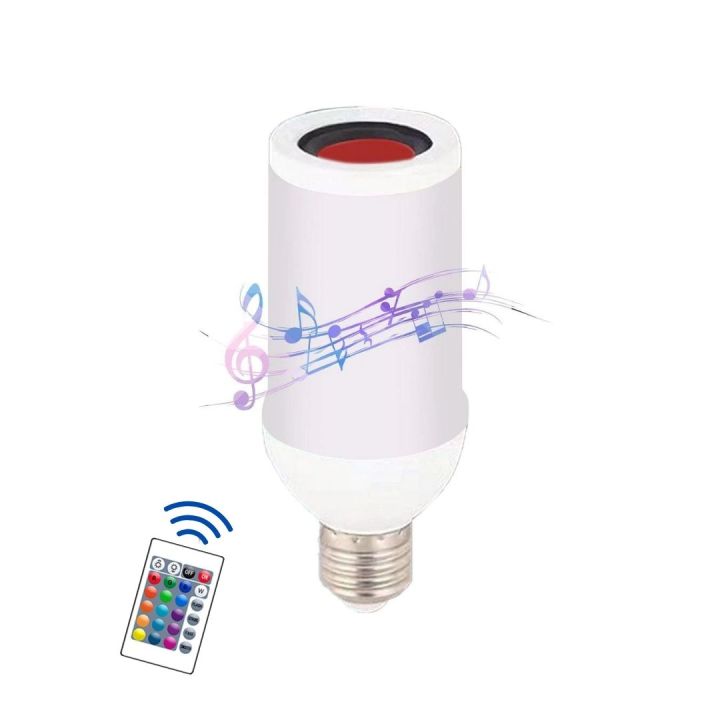 Bluetooth Speaker Bulb Smart LED Bulb RGB Light Bulb with Remote Control Wireless Disco Dimmable Lights Music Bulb