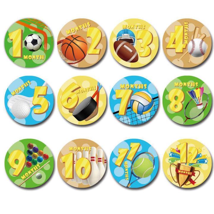 Baby Monthly Milestone Stickers,First Year Set of Baby Boy Month Stickers for Photo Keepsakes,Milestone Photo Sharing Baby Belly Stickers