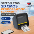 Speed-X 9700 2D CMOS Barcode Scanner High Speed Desktop QR Code & 1D/2D Reader, Plug & Play USB Image Scanner for POS System, Inventory Management, Shop, Mall, Pharmacy, Supermarket Barcode Reader. 