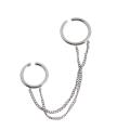 Double Finger Chain Ring Exquisite Opening Geometric Double Finger Ring. 