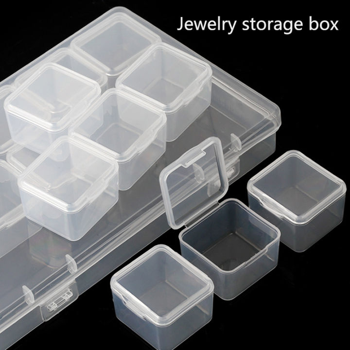 1/6/9/15/30Grids DIY Diamond Jewelry Storage Box Grids Clear Nail Art ...