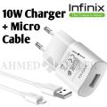Infinix 10W Fast Charging Micro USB Cable and Adapter 2-in-1. 