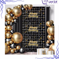 Sequin Happy Birthday Party Decorations Backdrop | Sequin Wall Backdrop for Wedding Party | Foil Curtain Backdrops with Custom Printing. 