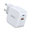 Choetech PD5002 38W+QC3.0 Dual Type C Charger (1C, 1A)- EU Plug. 