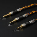 NICEHCK C8-1 8 Core Silver Plated and Copper Mixed Earphone Cable 3.5/2.5/4.4mm MMCX/NX7 Pro/QDC/0.78mm 2Pin. 