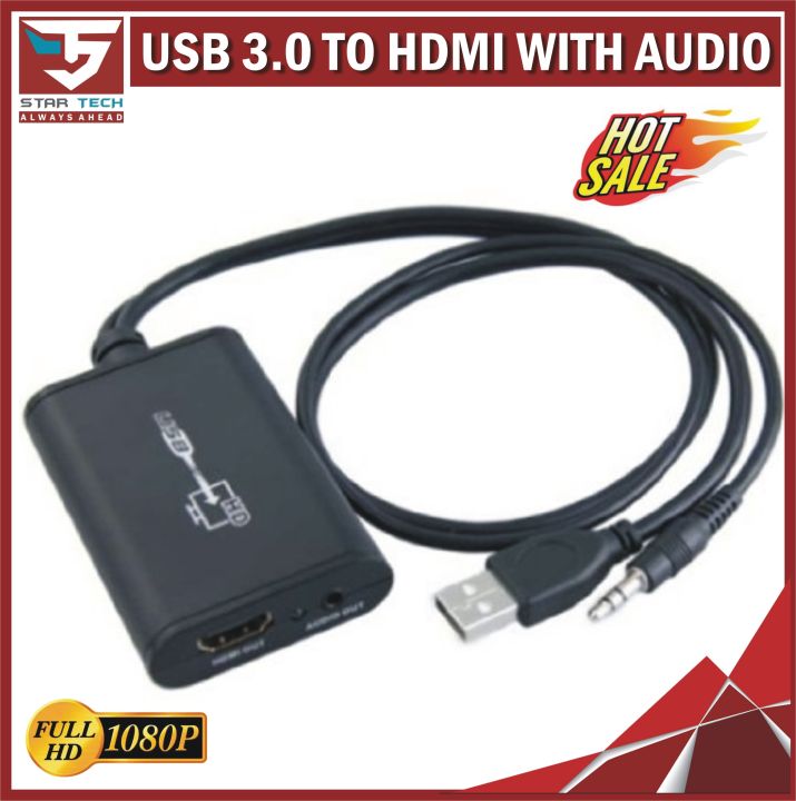 USB%203.0%20to%20HdMI%20Adapter%20Converter%20with%203.5mm%20Audio%20Cable%201080p%20-%20Image%202