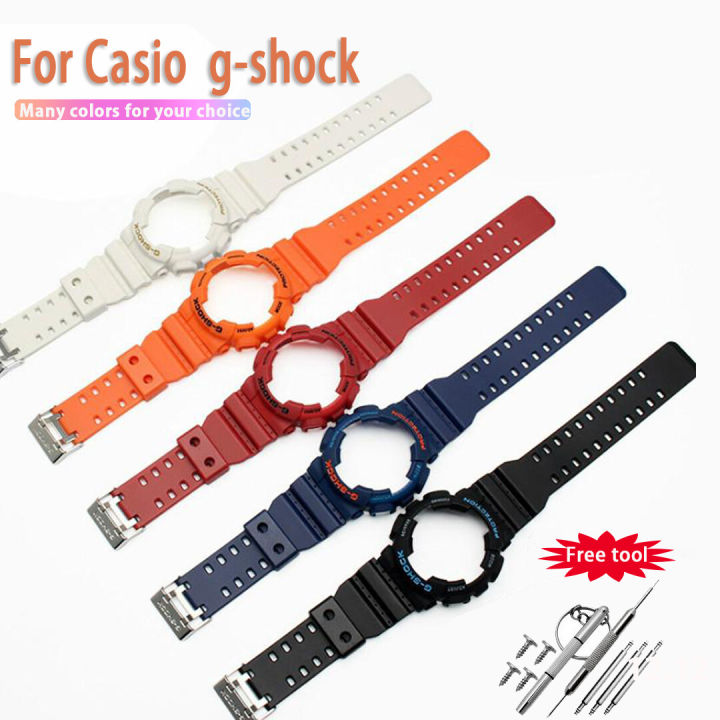 Silicone Watch Strap with Case for Casio G-SHOCK Case&Strap Male GA-110 GA100 GA120 GA150 GA300 GD-120 /100/110 Silicone Set Attached tool