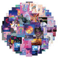 10/30/50pcs Cool Ins Vaporwave Graffiti Stickers Aesthetic Cartoon Decals DIY Laptop Phone Luggage Diary Sticker for Girl Kids. 