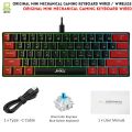RGB Gaming Keyboard - Mechanical Keyboard Blue Switch Wired/Wireless Mini RGB Keyboard 61 Keys With Out Numpad - RGB Light Mechanical Keyboard Black/White - Detachable TYPE-C Wired/Wireless For Professional Gaming - Compatible With PC & Laptop. 