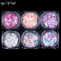 New Monja 6Color Chameleon Nail Art Holographic equin Glitter Flake UV Gel Polih Heart tar elf-adheive parkle DIY Decor. 