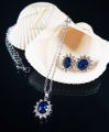 Blue Stone Pendant Set. 