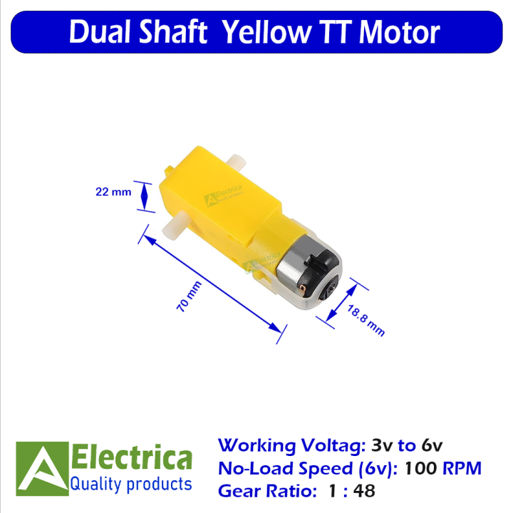 1pcs Smart Car Robot Gear Motor for Arduino DC3V-6V DC gear motor By Electrica