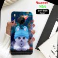 Huawei Y9A Back Cover - Cat Soft Case Cover. 