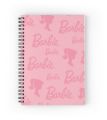 Barbie Warm Pink Logo Pattern Spiral Notebook. 