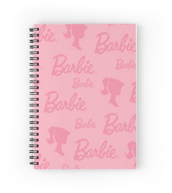 Barbie Warm Pink Logo Pattern Spiral Notebook Daraz.pk