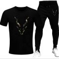 Pack of 2 | White Summer Printed Tracksuit For Men & Boys | Soft & Comfortable Fabric Tshirts for men & Trouser Printed Tracksuit. 