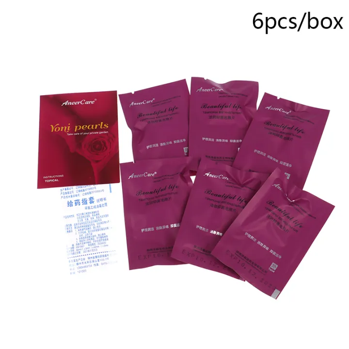 6Pcs/box Yoni Pearls Clean Point Feminine Vaginal Detox Pearl Hygiene ...